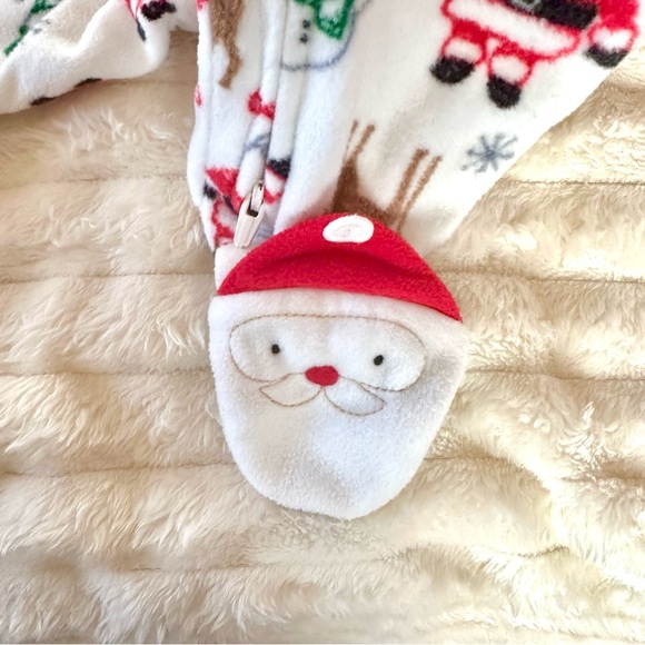 Carter's Santa and Reindeer Print Footie - Picture 2 of 5